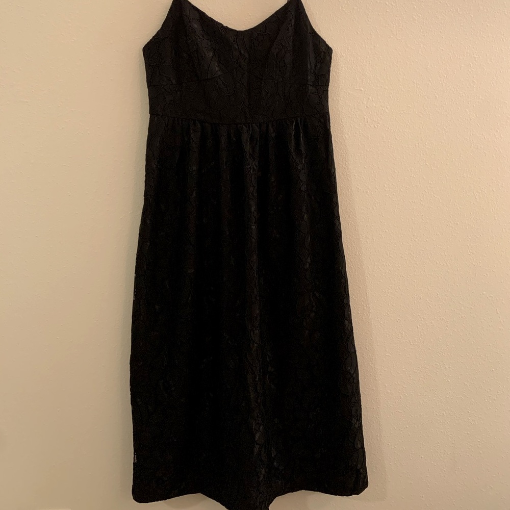 Black Lace Midi Dress